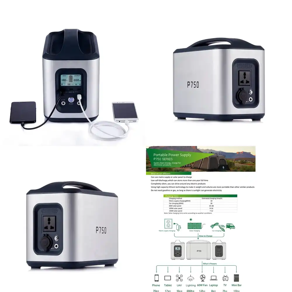 Outdoor Camping Usa - สถานีไฟฟ้าพกพาสำหรับ AC 100W 200W 300W 110V