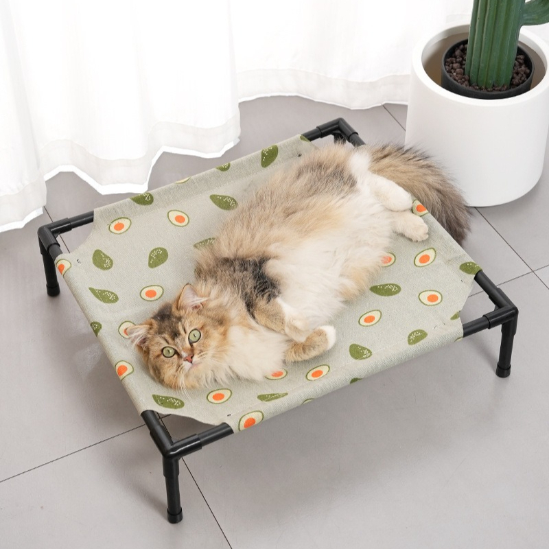 Outdoor Camping Dog Bed - เตียงยกพื้นสำหรับสุนัข ดีไซน์ยกสูง พร้อมตาข่ายระบายอากาศ ทนทานต่อการฉีกขาด พกพาสะดวก สำหรับสุนัข