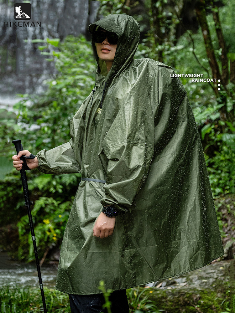 เสื้อกันฝนน้ำหนักเบาพิเศษพร้อม - Camping Rain Poncho บทวิจารณ์และราคา